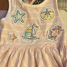 Jillian's Closet Dresses | Jillian's Closet Pink Stripe Ocean Theme Sun Dress 3T | Color: Pink/White | Size: 3Tg