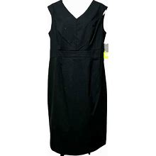 Mossimo Supply Co. Dresses | Mossimo Black Sleeveless Fitted Dress, Career Mid Length, Nwt Woman Size 14 | Color: Black | Size: 14