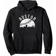 Vintage Boston Massachusetts Skyline Apparel Pullover Hoodie