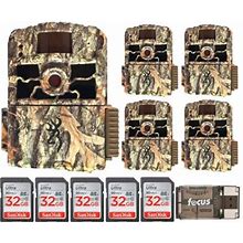 Browning 18Mp Dark OPS HD Max Trail Camera (5-Pack) With Acessory Bundle