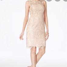 Cache Dresses | Cache Lace Dress | Color: Cream/Tan | Size: 8