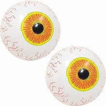 Beistle 2 Piece 16" Plastic Inflatable Eyeball Decorations With Hang Tab-Giant Eye Spooky Halloween Party Supplies, Multicolor