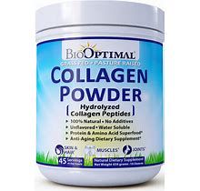 Biooptimal Collagen Powder - Collagen Peptides, Grass Fed, For Skin, Hair, Nails & Joints, Collagen Supplements For Women & Men, Pasture Raised, Dissolves Easily, 16 Ounces (16 Ounce)