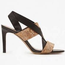 French Connection Shoes | French Connection Limor Ii Leather Sandals | Color: Black/Tan | Size: 8.5