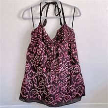 Loft Dresses | Loft Size 14 Halter Dress | Color: Brown/Pink | Size: 14