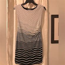 Loft Dresses | Ann Taylor Loft Women's Dress Petite Xsp Black And White Stripes Sleeveless | Color: Black/White | Size: Xs