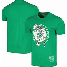 Mitchell & Ness Men's Kelly Green Boston Celtics Big & Tall Hardwood Classics Vintage Logo T-Shirt