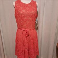 Danny & Nicole Dresses | Danny & Nicole Coral Lace Sleeveless Dress Size 14 | Color: Pink | Size: 14