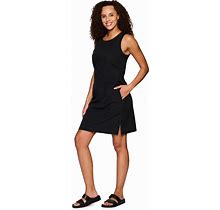 RBX Active Women's Woven Tank Dress Quick Drying Sleeveless Dress With Pockets Elastic Waistband Hiking Tennis Golf Dress