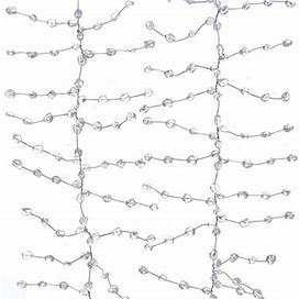 Kurt Adler Plastic Ice Wire Clear Garland For Christmas Decoration, 6 Feet Long