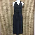 NEW My Michelle Halter Maxi Dress Summer Belted Size 7/8 Dots Black USA Made