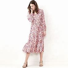 Lc Lauren Conrad Dresses | Lauren Conrad Tiered Wrap Dress Size Xxl | Color: Pink/Red | Size: Xxl