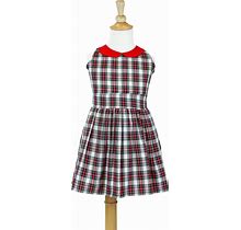 Ready To Ship Girls Christmas Red And Green Plaid Pleated Dress - 2T, 4T, 6T, 8, 10 / Little Girls / Toddler Dress