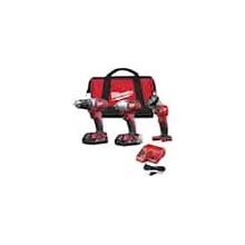 M18 18V Lithium-Ion Cordless Combo Tool Kit (3-Tool) W/(2) 1.5Ah Batteries, (1) Charger, (1) Tool Bag