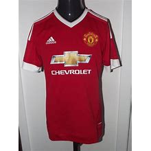 2015-16 Manchester United Home Adidas .(M) Shirt Jersey Trikot Camiseta Maglia