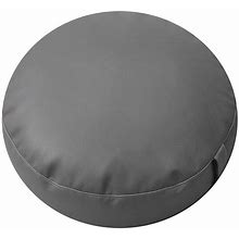 Unstuffed Faux Leather Round Floor Seat Footstool Futon Pouf Cushion