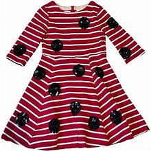Mini Boden Dresses | Mini Boden Roald Dahl Mrs Ladybug & James The Giant Peach Dress 5/6 | Color: Red | Size: 5-6
