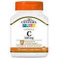 21st Century Vitamin C 500 Mg Chewable Tablets, Orange, 110 Count