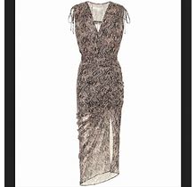 Veronica Beard Dresses | Veronica Beard Teagan Ruched Python Printed Dress | Color: Tan | Size: 0