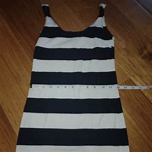 H&M Dresses | Stripped Mini Tight Sleeves Dress Xs | Color: Black/White | Size: Xs