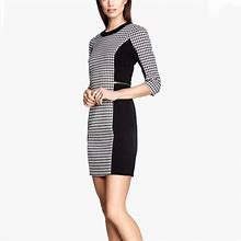 H&M Dresses | H&M Houndstooth Sheath Bodycon Dress Worn Once | Color: Black/White | Size: 6