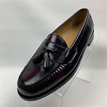 Cole Haan Loafers Burgundy Leather Pinch Round Toe Tassel Slip On Shoes Sz 11.5D