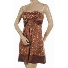 Bcbgmaxazria Dresses | Bcbg Max Azria Women's Size 0 Wool & Silk Pocketed Woven Tie Leopard Print Dress | Color: Brown/Tan | Size: 0