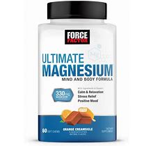 Force Factor Ultimate Magnesium Supplement, Orange Creamsicle Flavor, 60 Soft Chews