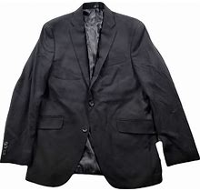 Kenneth Cole Slim-Fit Black Suit Jacket Mens 40R 40 Techni-Cole $360