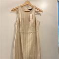 Banana Republic Factory Dresses | Nwt Banana Republic Beige Stripe Dress Petite | Color: Black/Cream | Size: 0P