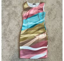 Venus Dresses | Multi Colored Sheath Dress From Venus | Color: Blue/Pink | Size: Xs