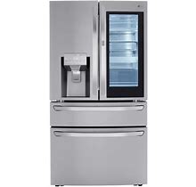 23 Cu. Ft. Smart French Door Refrigerator Instaview, Door-In-Door & Craft Ice, Printproof Stainless Steel, Counter Depth