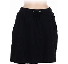 Collections Etc. Casual Skirt: Black Print Bottoms - Women's Size Medium