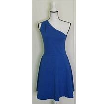 Love...Ady Blue Women's Size Large L A-Line One Shoulder Dress $138