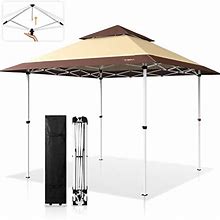 VINGLI 12 X 12ft Pop Up Canopy Tent With Wheeled Carrying Bag, 12X12 Patio Tent Instant Gazebo Canopy