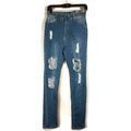 Fashion Nova Needing Something Jeans Medium Blue Wash Denim Size 10