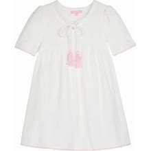 BISBY | Riviera Dress, (White Terry, Size 7Y) | Maisonette