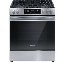 Frigidaire 30-In 5 Burners 5.1-Cu Ft Slide-In Natural Gas Range (Stainless Steel) | FCFG3062AS