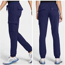 Jaanuu Pants & Jumpsuits | Jaanuu Essential Jogger Scrub Pant Cargo Style 6-Pockets Navy Women's Xs Petite | Color: Blue | Size: Xsp