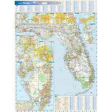 Florida State Wall Map - 22" X 30" Laminated