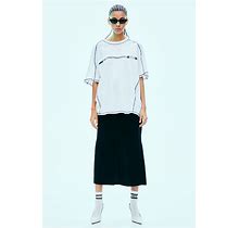 Ladies - Black Dressy Twill Maxi Skirt - Size: 16 - H&M