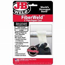 J-B Weld Pipe Repair Kit: Fiberglass, 2 in W X 5 ft L Wrap Size, 2 in Pipe Size Model: 38260