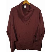 Venus Sweaters | Venus Knit Oversized Sweater Top Womens L/Xl Brown 3/4 Sleeve Cowlneck Pullover | Color: Brown | Size: L