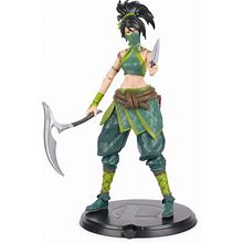 League Of Legends, Official Akali Premium Collectible Action Figure With Base, Over 7-Inches Tall, The Champion Collection, Collector Grade, Ages 14