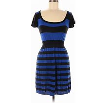 ASOS Casual Dress - Mini: Blue Color Block Dresses - Women's Size 4
