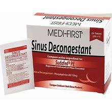 Approved Vendor Sinus And Allergy: Tablet, 24 X 1, Box/Wrapped Packets, Unflavored, 24 PK [PK/24] Model: 80964