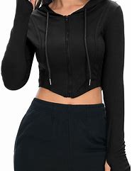 Image result for Cropped Black Hoodie Outfits