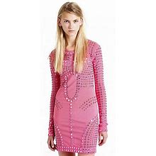 Christopher Kane X Topshop Rare Pink Mirrored Mesh Mini Dress Sheer 4