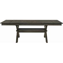 New Classic Gulliver Rustic Brown Extendable Dining Table