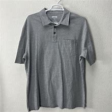 Duluth Trading Co Longtail T Shirt Mens XL Short Sleeve Gray Color Pocket Henley